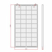 Load image into Gallery viewer, 150W 12V SOLAR PANEL WITH 5M CABLE
