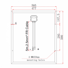 Load image into Gallery viewer, 50W 12V SOLAR PANEL WITH 5M CABLE
