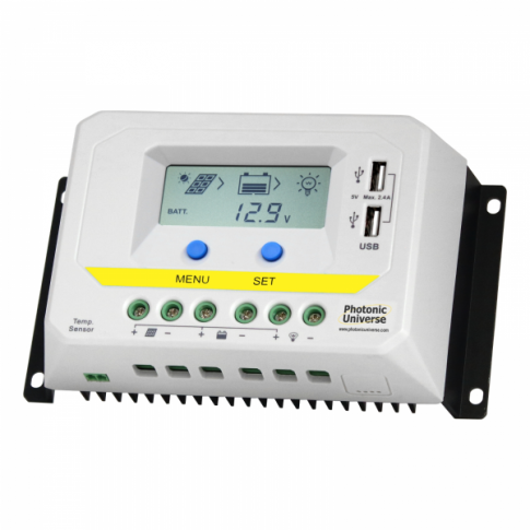 30A 12/24V SOLAR CHARGE CONTROLLER / REGULATOR WITH LCD DISPLAY AND POWERFUL DUAL USB OUTPUT (2.4A)