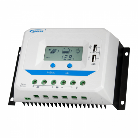 45A 12/24V SOLAR CHARGE CONTROLLER / REGULATOR WITH LCD DISPLAY AND POWERFUL DUAL USB OUTPUT (2.4A)