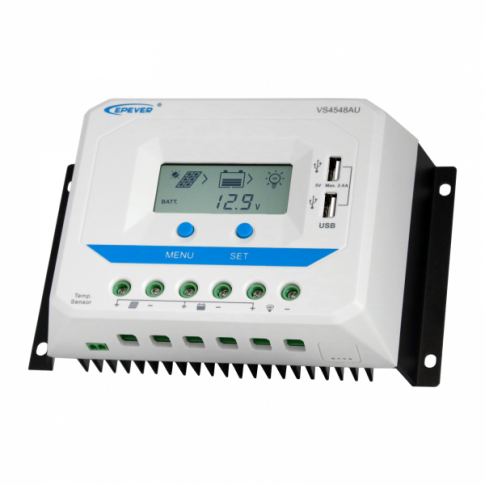 45A 12/24/36/48V SOLAR CHARGE CONTROLLER / REGULATOR WITH LCD DISPLAY AND POWERFUL DUAL USB OUTPUT (2.4A)