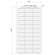 Load image into Gallery viewer, 100W SEMI-FLEXIBLE FIBREGLASS SOLAR PANEL WITH DURABLE ETFE COATING
