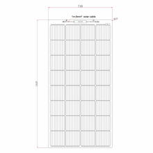 Load image into Gallery viewer, 200W BLACK SEMI-FLEXIBLE FIBREGLASS SOLAR PANEL WITH DURABLE ETFE COATING
