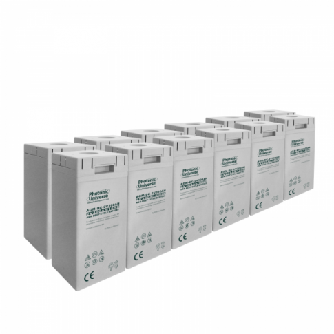 24V 300AH AGM DEEP CYCLE BATTERY BANK (12 X 2V BATTERIES) FOR LARGE POWER SYSTEMS AND ENERGY STORAGE