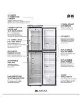 Load image into Gallery viewer, Arana Leisure 185 litre compressor fridge freezer 12/24v
