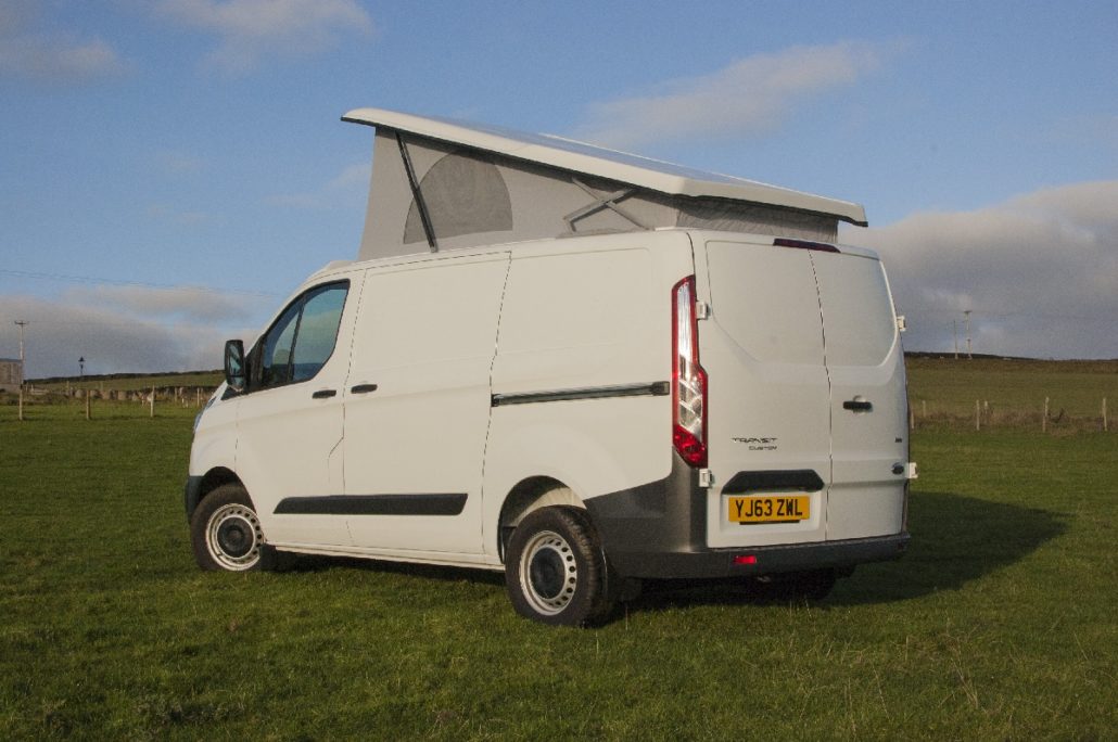 Drivelodge Ford Transit Custom SWB elevating roof and fitting