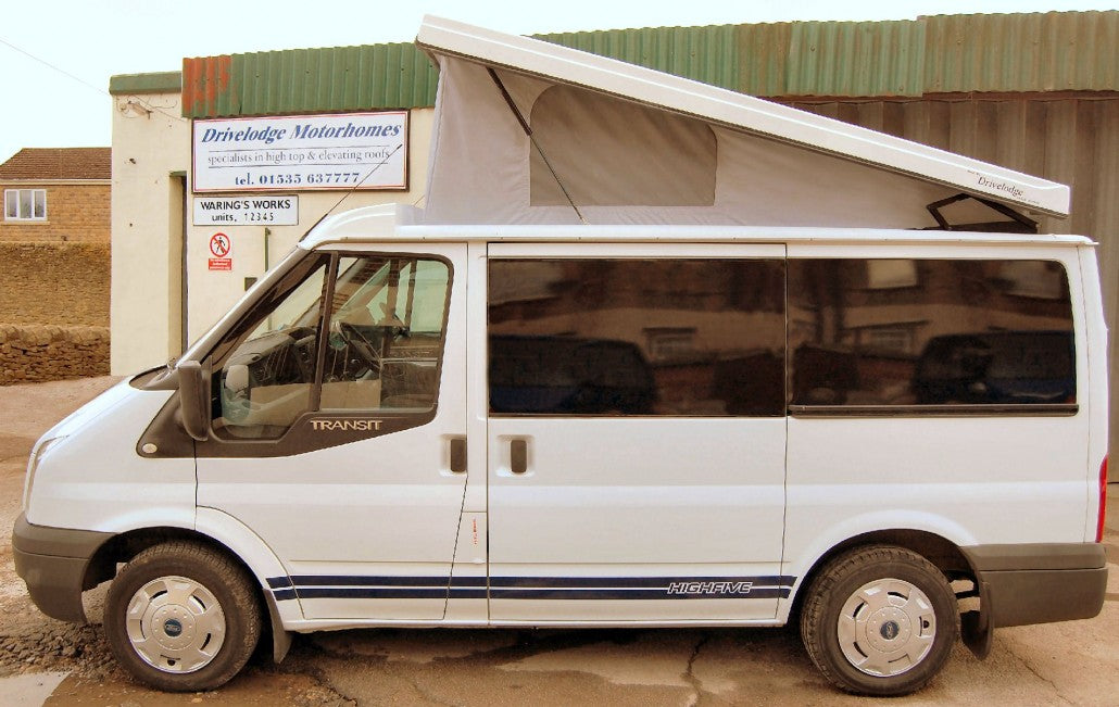 Drivelodge Ford Transit SWB 6th Gen elevating roof and fitting